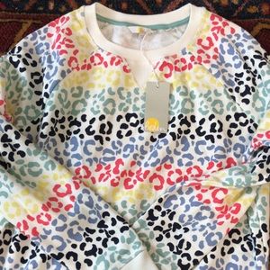 New with tags Boden rainbow animal print sweatshirt